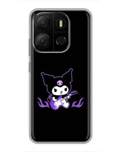 Чехол для TECNO Pop 7 с картинкой «Электрическая Kuromi» Чехол для TECNO Pop 7 с картинкой «Электрическая Kuromi»