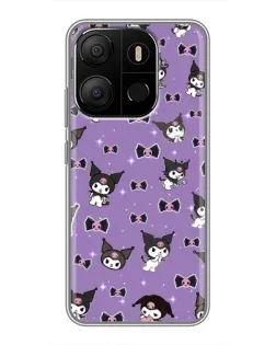 Чехол для TECNO Pop 7 с картинкой «Kuromi — паттерн» Чехол для TECNO Pop 7 с картинкой «Kuromi — паттерн»