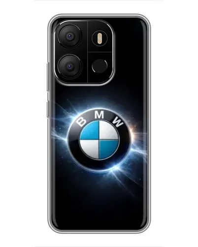 Чохол для TECNO Pop 7 з картинкою «BMW — неонове сяйво»