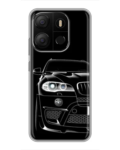Чохол для TECNO Pop 7 з картинкою «Темний силует BMW»