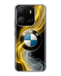 Чохол для TECNO Pop 7 з картинкою «Золотистий дим BMW»