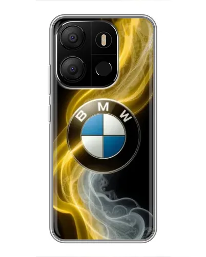 Чохол для TECNO Pop 7 з картинкою «Золотистий дим BMW»