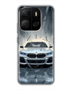 Чохол для TECNO Pop 7 з картинкою «BMW у світлі фар»