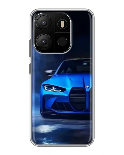 Чохол для TECNO Pop 7 з картинкою «Блакитна BMW M4»