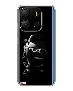 Чохол для TECNO Pop 7 з картинкою «Силует BMW в темряві»