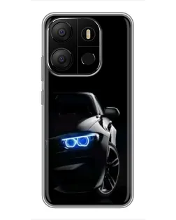 Чохол для TECNO Pop 7 з картинкою «BMW — нічний погляд»
