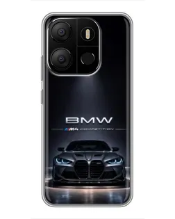 Чохол для TECNO Pop 7 з картинкою «BMW крізь нічне місто»