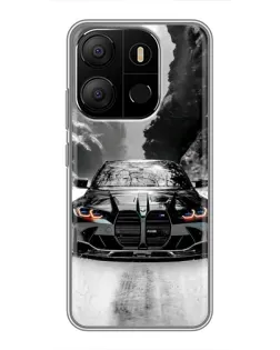 Чохол для TECNO Pop 7 з картинкою «BMW — акварельний дрифт»