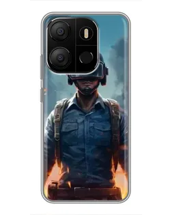 Чохол для TECNO Pop 7 з картинкою «PUBG — реалістичний герой»