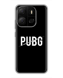 Чохол для TECNO Pop 7 з картинкою «PUBG — білий логотип»