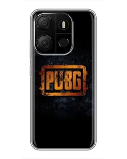 Чохол для TECNO Pop 7 з картинкою «PUBG — золотий логотип»