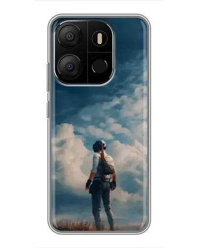 Чохол для TECNO Pop 7 з картинкою «Герой PUBG на скелі» Чохол для TECNO Pop 7 з картинкою «Герой PUBG на скелі»