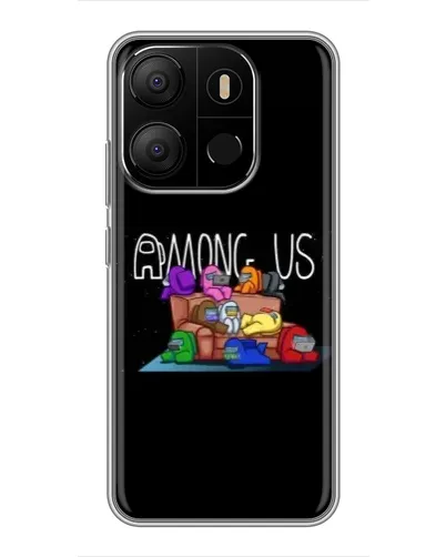Чехол для TECNO Pop 7 с картинкой «Логотип Among Us» Чехол для TECNO Pop 7 с картинкой «Логотип Among Us»