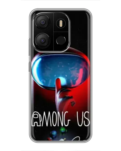 Чехол для TECNO Pop 7 с картинкой «Красный импостер — макро» Чехол для TECNO Pop 7 с картинкой «Красный импостер — макро»