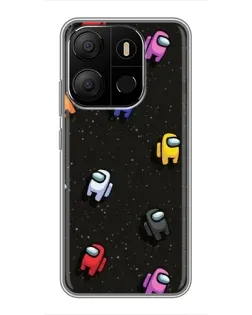 Чехол для TECNO Pop 7 с картинкой «Космический паттерн Among Us» Чехол для TECNO Pop 7 с картинкой «Космический паттерн Among Us»
