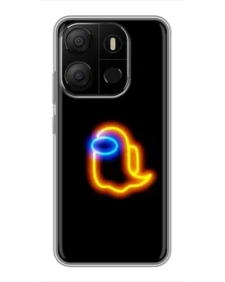 Чехол для TECNO Pop 7 с картинкой «Among Us неоновое сияние» Чехол для TECNO Pop 7 с картинкой «Among Us неоновое сияние»