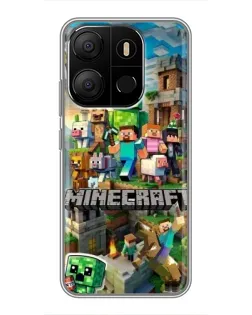 Чехол для TECNO Pop 7 с картинкой «Замок Minecraft» Чехол для TECNO Pop 7 с картинкой «Замок Minecraft»