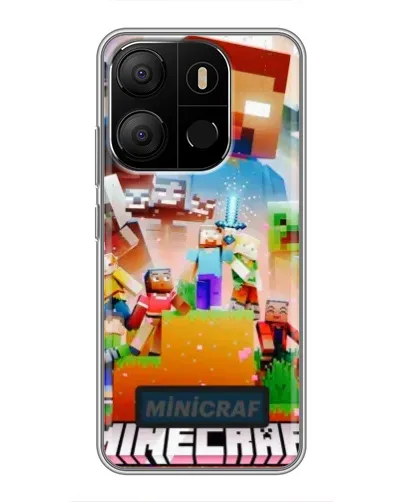 Чехол для TECNO Pop 7 с картинкой «Minecraft герои игры» Чехол для TECNO Pop 7 с картинкой «Minecraft герои игры»