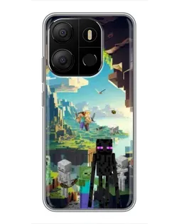 Чехол для TECNO Pop 7 с картинкой «Эндермен в лесу» Чехол для TECNO Pop 7 с картинкой «Эндермен в лесу»