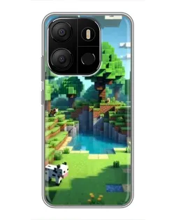 Чехол для TECNO Pop 7 с картинкой «Minecraft летний день» Чехол для TECNO Pop 7 с картинкой «Minecraft летний день»
