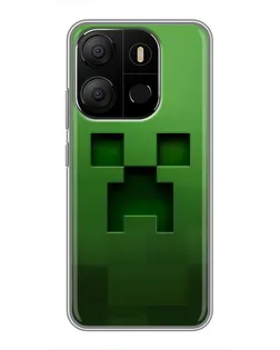 Чехол для TECNO Pop 7 с картинкой «Крипер микро-дизайн» Чехол для TECNO Pop 7 с картинкой «Крипер микро-дизайн»