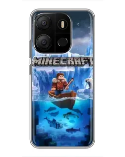 Чехол для TECNO Pop 7 с картинкой «Minecraft ледяной мир» Чехол для TECNO Pop 7 с картинкой «Minecraft ледяной мир»