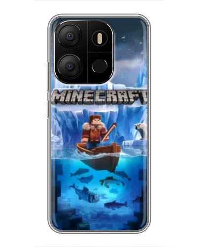 Чехол для TECNO Pop 7 с картинкой «Minecraft ледяной мир» Чехол для TECNO Pop 7 с картинкой «Minecraft ледяной мир»