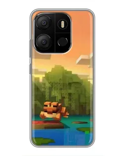 Чехол для TECNO Pop 7 с картинкой «Майнкрафт закат солнца» Чехол для TECNO Pop 7 с картинкой «Майнкрафт закат солнца»