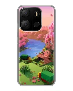Чехол для TECNO Pop 7 с картинкой «Розовое дерево Minecraft» Чехол для TECNO Pop 7 с картинкой «Розовое дерево Minecraft»