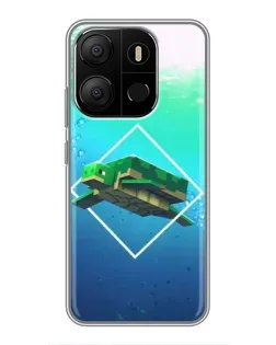 Чехол для TECNO Pop 7 с картинкой «Черепаха Minecraft» Чехол для TECNO Pop 7 с картинкой «Черепаха Minecraft»