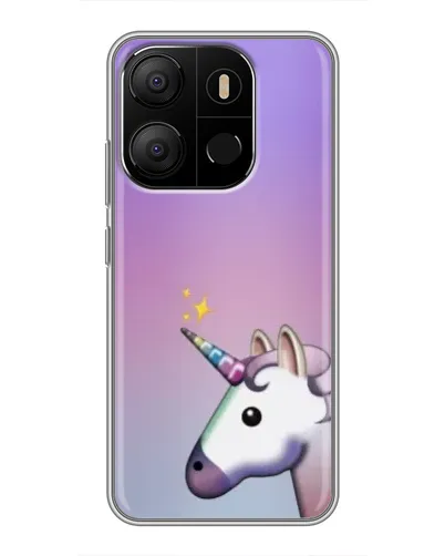 Чехол для TECNO Pop 7 с картинкой «Единорог градиент»