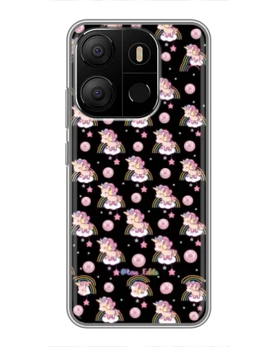 Чехол для TECNO Pop 7 с картинкой «Magic Unicorn паттерн»
