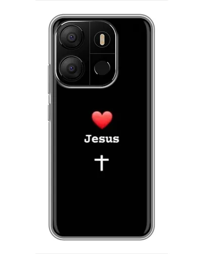 Чохол для TECNO Pop 7 з картинкою «Серце - Jesus» Чохол для TECNO Pop 7 з картинкою «Серце - Jesus»