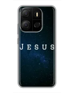 Чохол для TECNO Pop 7 з картинкою «Зоряне небо Jesus»