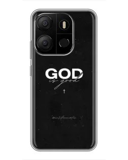 Чохол для TECNO Pop 7 з картинкою «GOD — Бог над усім»