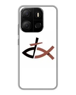 Чохол для TECNO Pop 7 з картинкою «Риба та хрест»
