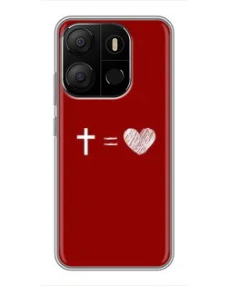 Чехол для TECNO Pop 7 с картинкой «Уравнение любви»