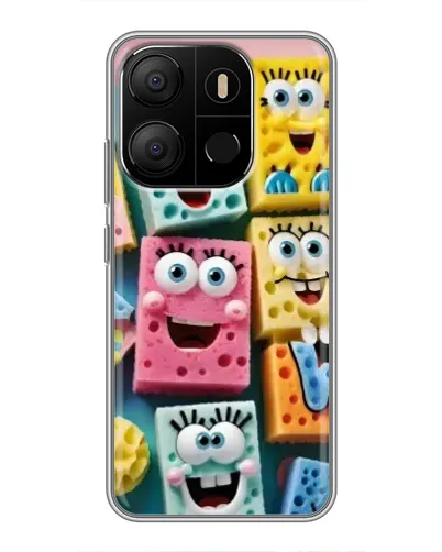 Чехол для TECNO Pop 7 с картинкой «Цветные губки»