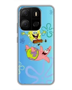 Чехол для TECNO Pop 7 с картинкой «Спанч Боб и Патрик» Чехол для TECNO Pop 7 с картинкой «Спанч Боб и Патрик»