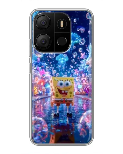 Чехол для TECNO Pop 7 с картинкой «Неоновый океан»