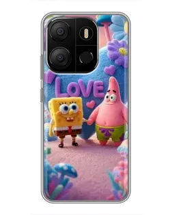 Чехол для TECNO Pop 7 с картинкой «Губка Боб Патрик» Чехол для TECNO Pop 7 с картинкой «Губка Боб Патрик»