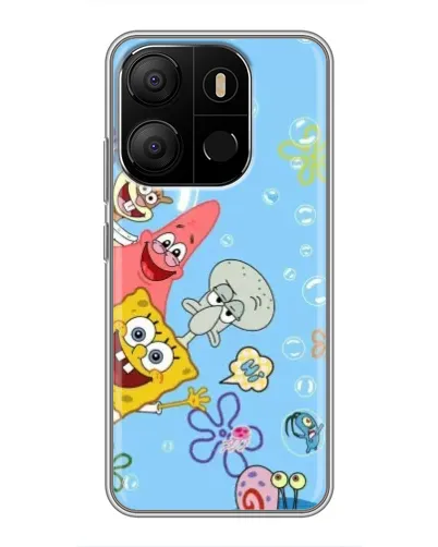 Чехол для TECNO Pop 7 с картинкой «Веселые пузырьки»