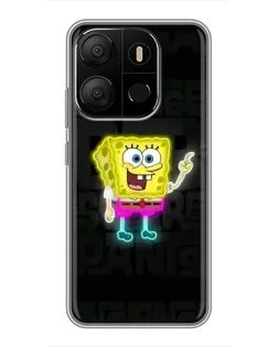 Чехол для TECNO Pop 7 с картинкой «Неоновый Губка Боб» Чехол для TECNO Pop 7 с картинкой «Неоновый Губка Боб»