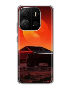 Чохол для TECNO Pop 7 з картинкою «Cybertruck на Марсі»