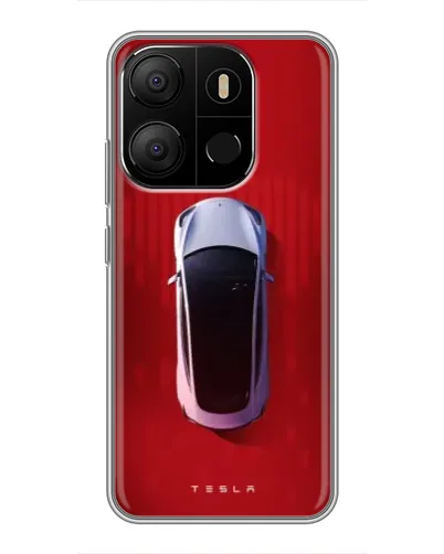 Чохол для TECNO Pop 7 з картинкою «Tesla Top View»