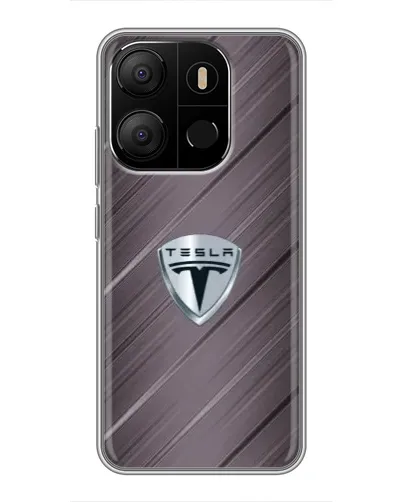 Чохол для TECNO Pop 7 з картинкою «Металева текстура Tesla»
