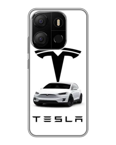 Чохол для TECNO Pop 7 з картинкою «Tesla White Style»