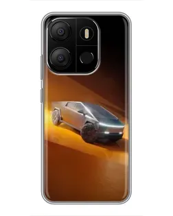 Чохол для TECNO Pop 7 з картинкою «Cybertruck у пустелі»