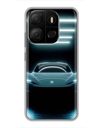 Чохол для TECNO Pop 7 з картинкою «Tesla в неоні»