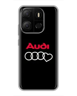 Чохол для TECNO Pop 7 з картинкою «Логотип Audi Heart»